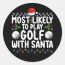 Recherche de golf père noël autocollants Xmas