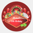 Recherche de partie casino autocollants Fête d'anniversaire