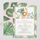 Recherche de jungle animals baby shower invitations Tropical
