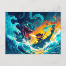 Zoek naar zee monsters briefkaarten Schepsel