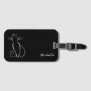 Recherche de chat noir bagages étiquettes Moderne