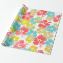 Recherche de hibiscus papier cadeau Aquarelle