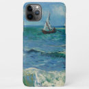 Recherche de paysage de van gogh iphone coques Bleu