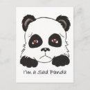 Recherche de panda noir et blanc cartes postales Mignon