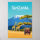 Zoek naar vintage safari posters Tanzania