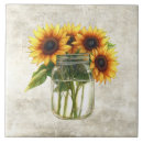 Recherche de tournesols carreaux Rustique