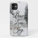 Recherche de amour de noël iphone coques Noir et blanc