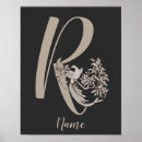 Recherche de monogramme r posters Élégant