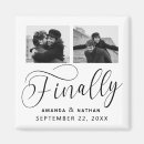 Recherche de date de mariage magnets Noir et blanc