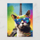 Recherche de chats colorés cartes postales Félin