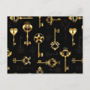 Zoek naar gouden sleutel briefkaarten Zwart