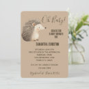 Recherche de hérisson mignon invitations Mother to be