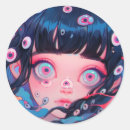 Recherche de monstre rose autocollants Horreur