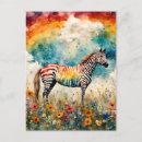 Recherche de aquarelle zèbre cartes postales Mignon