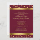 Zoek naar burgundy graduation invitations Goud