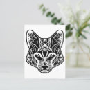 Recherche de loup tribal cartes postales Animal