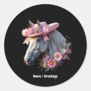 Recherche de cheval rose autocollants Course