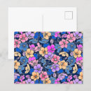 Recherche de fleur stylisée cartes postales Coloré