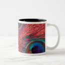 Recherche de plumes paon tasses Rouge
