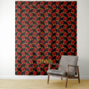 Recherche de tapisserie florale posters Rouge