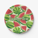Recherche de motif de pastèque assiettes en papier Fruit