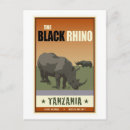 Zoek naar neushoorn briefkaarten Tanzania