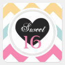Recherche de bonbon 16 autocollants Rose
