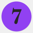 Recherche de numéro 7 autocollants Nombre