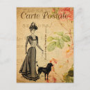 Zoek naar poedel hond briefkaarten Vintage