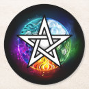 Zoek naar wiccan onderzetters Pentakel