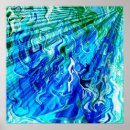 Recherche de rayons de lumière posters Bleu