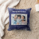 Recherche de hiver coussins Bleu