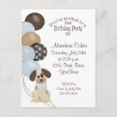 Recherche de chiot anniversaire invitations Ballons