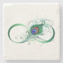 Recherche de plume paon de dessous de verres Aquarelle