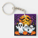 Recherche de nuit de halloween porteclés Effrayant
