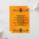 Recherche de crâne et os croisés invitations Orange