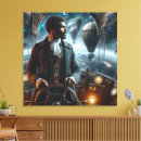 Recherche de la science impressions sur toile Noir
