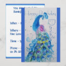 Recherche de paon bleu invitations Pour elle