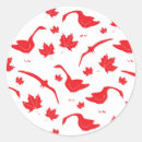 Recherche de feuille du canada autocollants Blanc