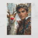Recherche de rennes noël cartes postales Beau