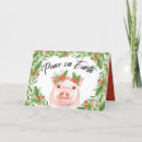 Recherche de cochon vœux cartes Aquarelle
