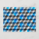 Recherche de cube cartes postales Bleu