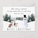 Recherche de scène neige cartes postales Chien