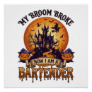 Recherche de barman posters Fêtehalloween