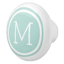 Recherche de menthe boutons et poignées de porte Monogramme