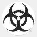 Recherche de signe de danger autocollants Radioactif