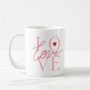 Recherche de coeur moderne tasses Rose
