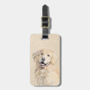 Recherche de golden retriever bagages étiquettes Portrait