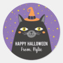 Recherche de chat de halloween autocollants Noir