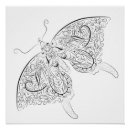 Recherche de papillon noir et blanc posters Dessin